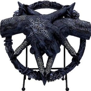 Nemesis Now Hold of Baphomet Hand Painted Free Standing Sculpture, Black, 24.5cm